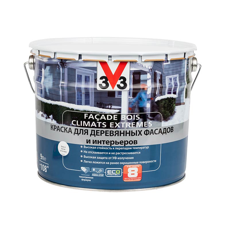 Краска для деревянных фасадов и интерьеров V33 Facade Boise