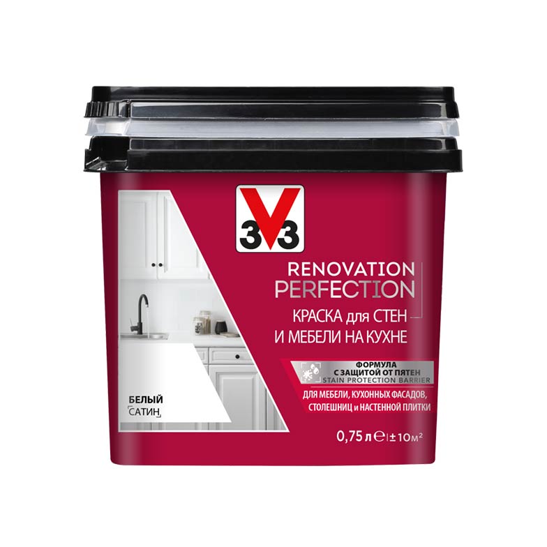 Краска для стен и мебели на кухне V33 Renovation Perfection